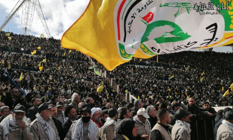 وفد كتائب سيد الشهداء یشارك في مراسیم تشييع ودفن السید حسن نصرالله والسید صفي الدين في بيروت